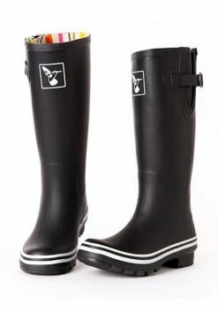 Wellington Boots Evercreatures Plain Black Tall Wellies
