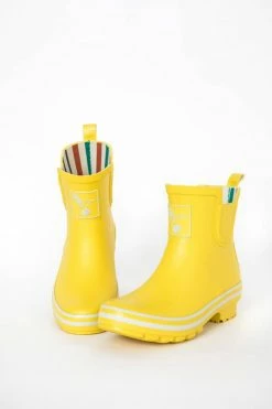 Evercreatures Yellow Meadow Ankle Wellies Wellington Boots
