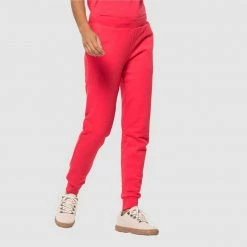 Jack Wolfskin Jack W Womens Essential Sweat Pants - Tulip Red