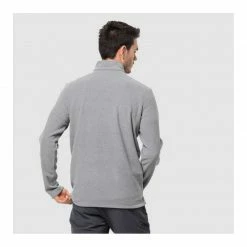 Jack Wolfskin Mens Gecko Fleece Jumper - Slate Grey Outdoor Clothing