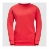 Jack Wolfskin Jack W Womens Essential Crewneck - Tulip Red