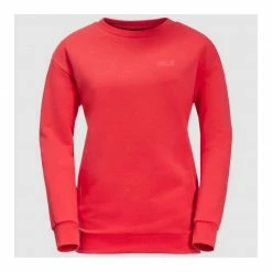 Jack Wolfskin Jack W Womens Essential Crewneck - Tulip Red