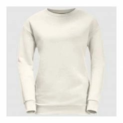 Jack Wolfskin Womens Essential Crewneck - Cotton White