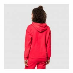 Jack Wolfskin Outdoor Clothing Jack W Womens Essential Hoody - Tulip Red