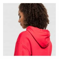 Jack Wolfskin Outdoor Clothing Jack W Womens Essential Hoody - Tulip Red