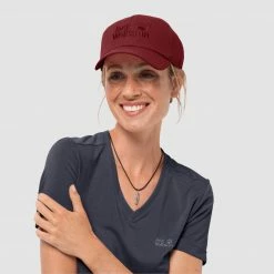Jack Wolfskin Red Maroon Womens Baseball Cap