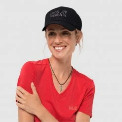 Jack Wolfskin Black Womens Baseball Cap Caps