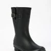 Evercreatures All Black Plain Short Wellies
