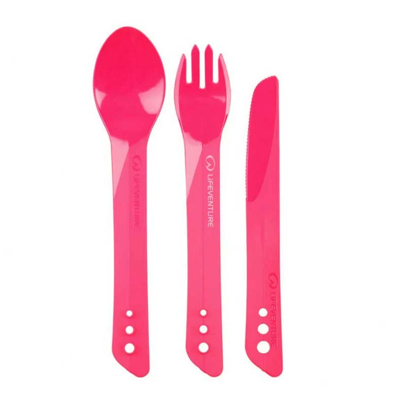 Lifeventure Ellipse Camping Cutlery Set - Pink