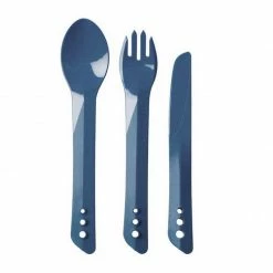 Lifeventure Ellipse Camping Cutlery Set - Navy Blue Hiking