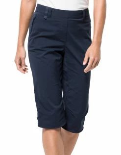 Jack Wolfskin Outdoor Clothing Womens Activate Light Three Quarter Trousers - Midnight Blue