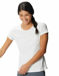 Mountain Hardwear Womens Mighty Stripe T Shirt - Fogbank