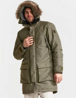 Didriksons Outdoor Clothing Mens Ben Parka Jacket - Crocodile Green