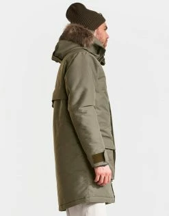 Didriksons Outdoor Clothing Mens Ben Parka Jacket - Crocodile Green