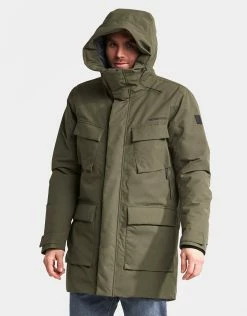Didriksons Mens Drew Parka Jacket - Crocodile Green Outdoor Clothing
