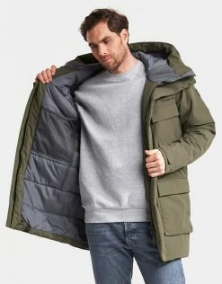 Didriksons Mens Drew Parka Jacket - Crocodile Green Outdoor Clothing