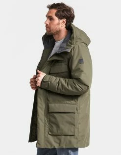 Didriksons Mens Drew Parka Jacket - Crocodile Green Outdoor Clothing