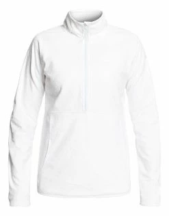 Roxy Womens Cascade Half Zip Fleece - Bright White