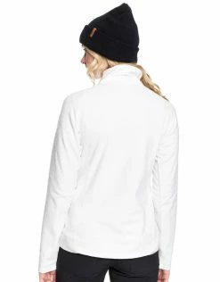 Roxy Womens Cascade Half Zip Fleece - Bright White