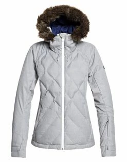Roxy Womens Breeze Ski Jacket - Heather Grey Outdoor Clothing