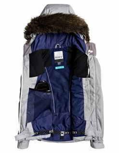 Roxy Womens Breeze Ski Jacket - Heather Grey Outdoor Clothing