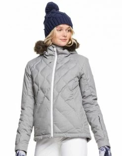 Roxy Womens Breeze Ski Jacket - Heather Grey Outdoor Clothing