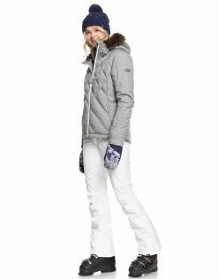 Roxy Womens Breeze Ski Jacket - Heather Grey Outdoor Clothing