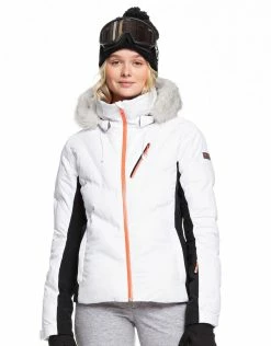 Roxy Outdoor Clothing Womens Snowstorm Ski Jacket - Bright White