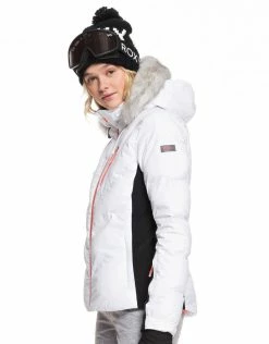 Roxy Outdoor Clothing Womens Snowstorm Ski Jacket - Bright White