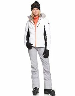 Roxy Outdoor Clothing Womens Snowstorm Ski Jacket - Bright White