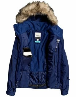 Roxy Outdoor Clothing Womens Jet Ski Solid Ski Jacket - Medieval Blue