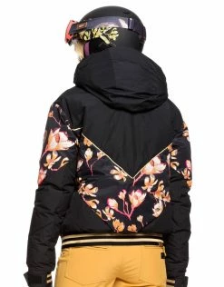 Roxy Outdoor Clothing Womens Torah Bright Summit Ski Jacket - True Black Magnolia