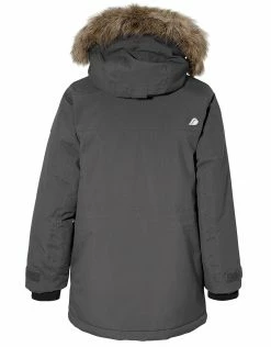 Didriksons Boys Madi Parka Jacket - Coal Black Ski Wear