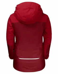 Jack Wolfskin Ski Wear Boys Powder Mountain Ski Jacket - Dark Red Lacquer