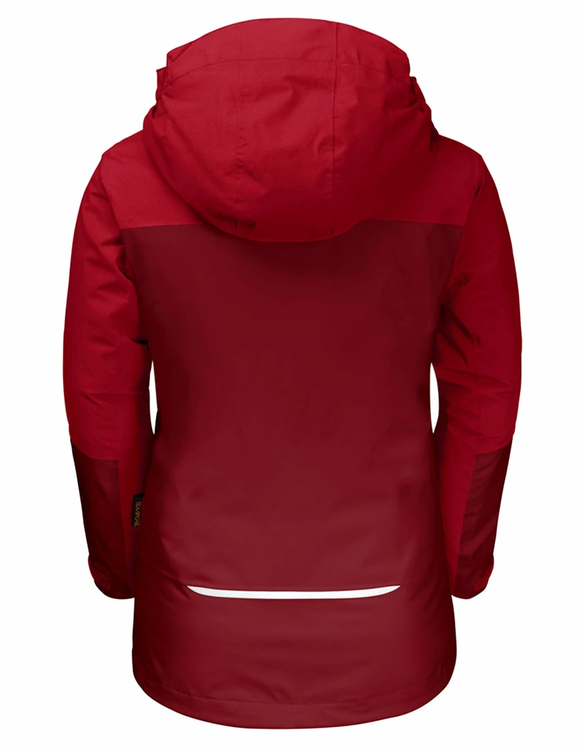 Jack Wolfskin Ski Wear Boys Powder Mountain Ski Jacket - Dark Red Lacquer