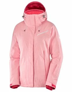 Salomon Womens Fantasy Ski Jacket - Calypso Coral Outdoor Clothing