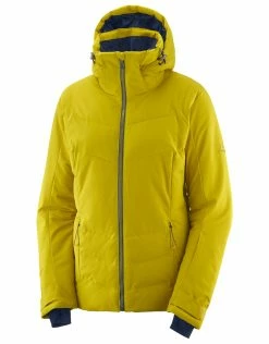 Salomon Outdoor Clothing Womens Icepuff Ski Jacket - Golden Palm