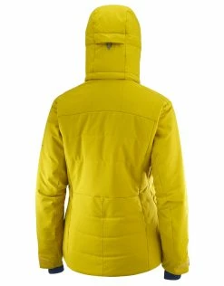 Salomon Outdoor Clothing Womens Icepuff Ski Jacket - Golden Palm