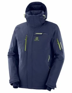 Salomon Outdoor Clothing Mens Brilliant Ski Jacket - Night Sky Blue