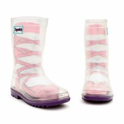 Squelch Wellies Jackets Transparent Welly Boots And Sock Package - Unicorn
