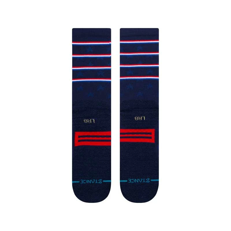 Stance Unisex Independence Crew Sock - Navy Blue Walking Socks