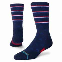 Stance Unisex Independence Crew Sock - Navy Blue Walking Socks