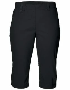 Jack Wolfskin Outdoor Clothing Womens Activate Light Three Quarter Trousers - Black