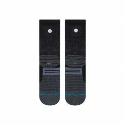 Stance Unisex Run Crew Sock - Black Walking Socks