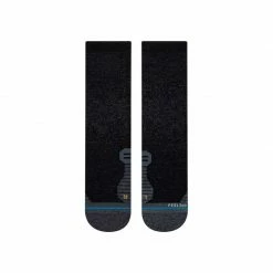 Stance Unisex Run Wool Crew Sock - Black Walking Socks