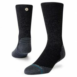 Stance Unisex Run Wool Crew Sock - Black Walking Socks