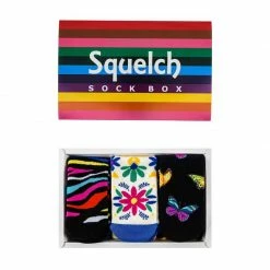 Squelch Wellies Transparent Welly Boots With Set Of Three Junior Welly Socks In A Gift Box 2