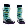Squelch Wellies Transparent Welly Boots And Sock Package - Trains Jackets