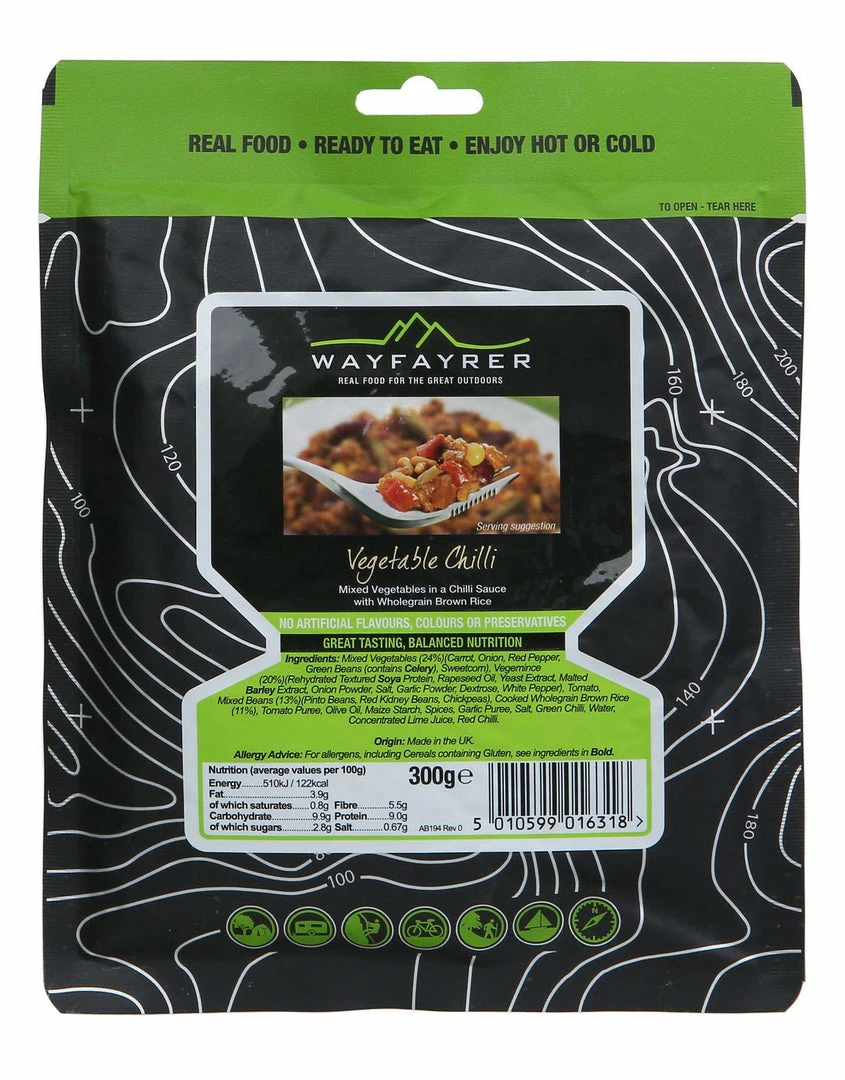 Wayfayrer Vegetable Chilli Meal Pouch Hiking