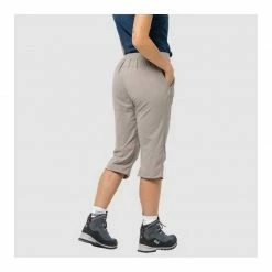 Jack Wolfskin Womens Activate Light 3/4 Cropped Softshell Trousers - Moon Rock